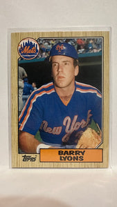 #68T Barry Lyons New York Mets 1987 Topps Baseball Card