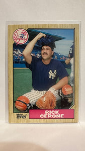 #21T Rick Cerone  New York Yankees 1987 Topps Baseball Card