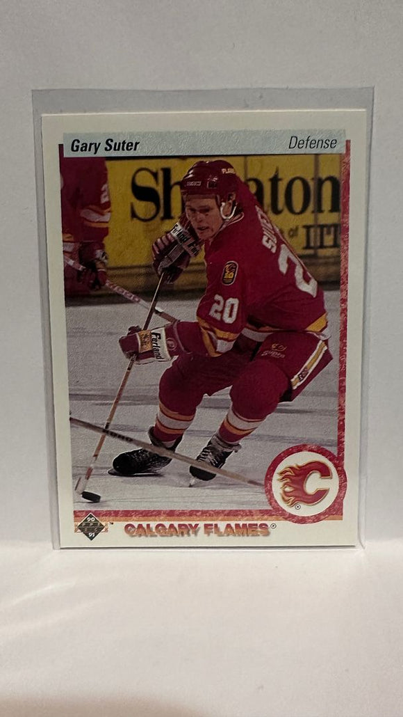 #273 Gary Suter  Calgary Flames 90-91 Upper Deck Hockey Card