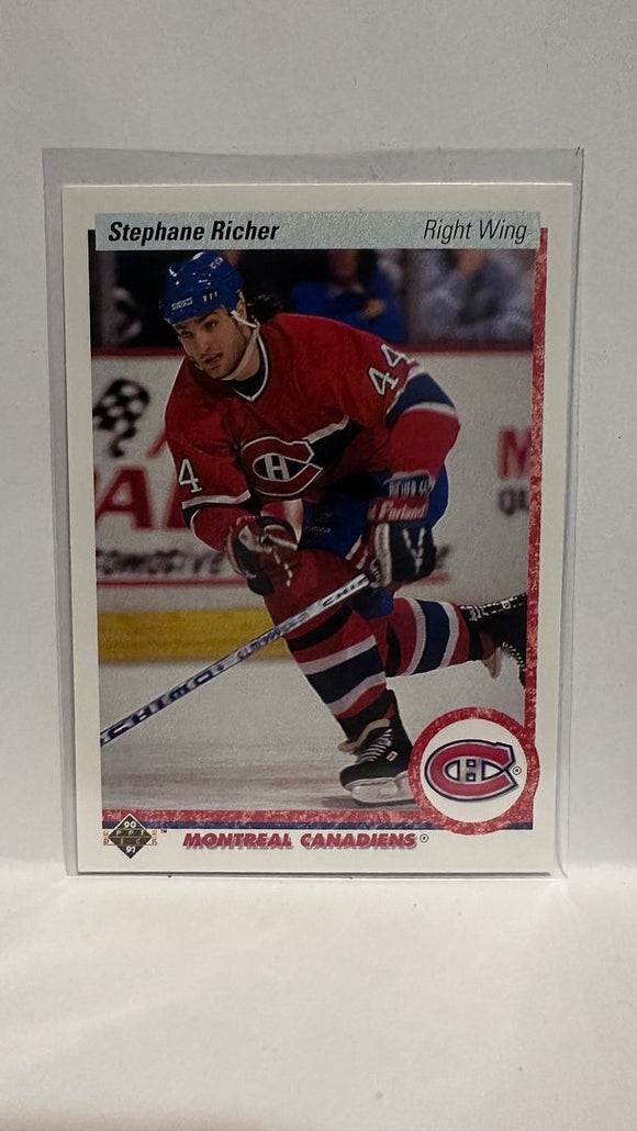 #276 Stephane Richer Montreal Canadiens 90-91 Upper Deck Hockey Card