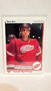 #257 Dave Barr Detroit Red Wings 90-91 Upper Deck Hockey Card