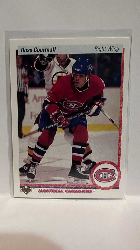 #259 Russ Courtnall  Montreal Canadiens 90-91 Upper Deck Hockey Card