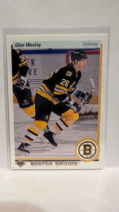 #377 Glen Wesley  Boston Bruins 90-91 Upper Deck Hockey Card