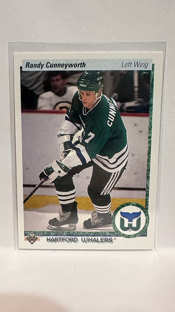 #268 Randy Cunneyworth  Hartford Whalers 90-91 Upper Deck Hockey Card