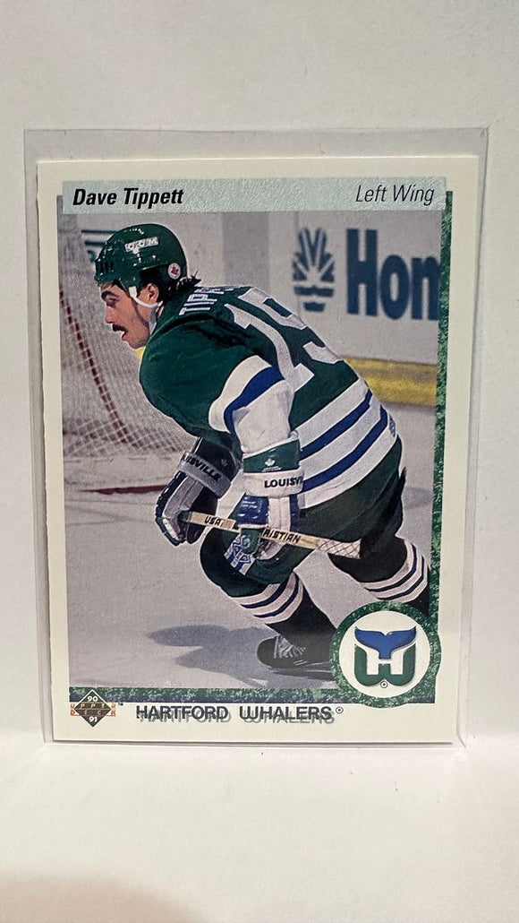 #270 Dave Tippett  Hartford Whalers 90-91 Upper Deck Hockey Card