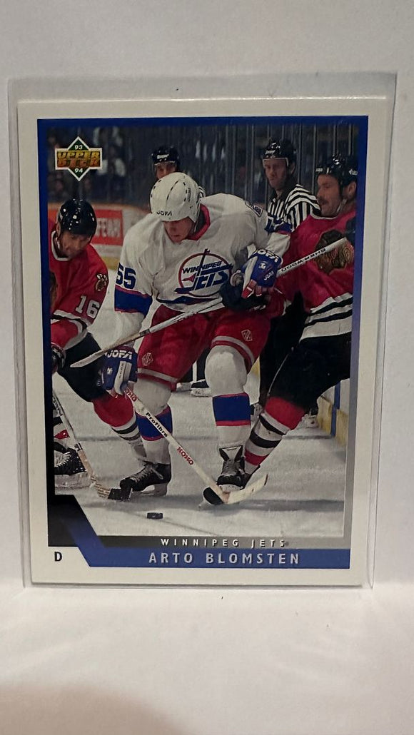 #505 Arto Blomsten  Winnipeg Jets 93-94 Upper Deck Hockey Card