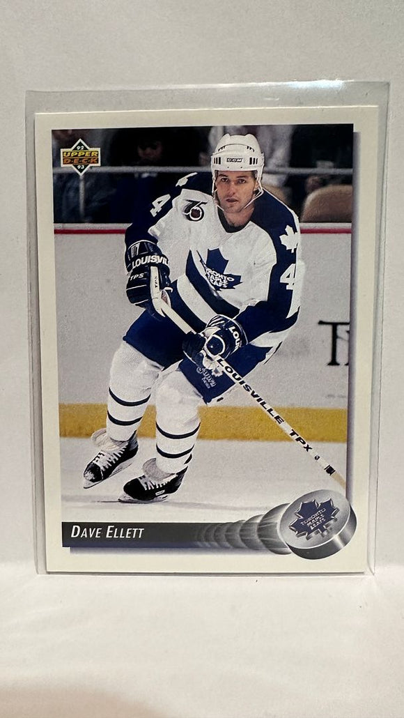 #214 Dave Ellett  Toronto Maple Leafs 92-93 Upper Deck Hockey Card