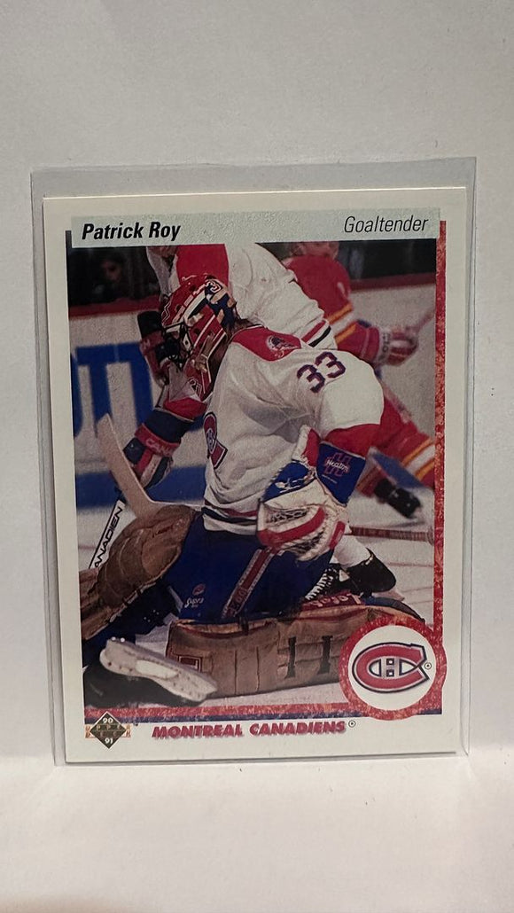 #153 Patrick Roy  Montreal Canadiens 90-91 Upper Deck Hockey Card