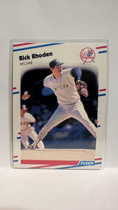 #219 Rick Rhoden  New York Yankees 1988 Fleer Baseball Card