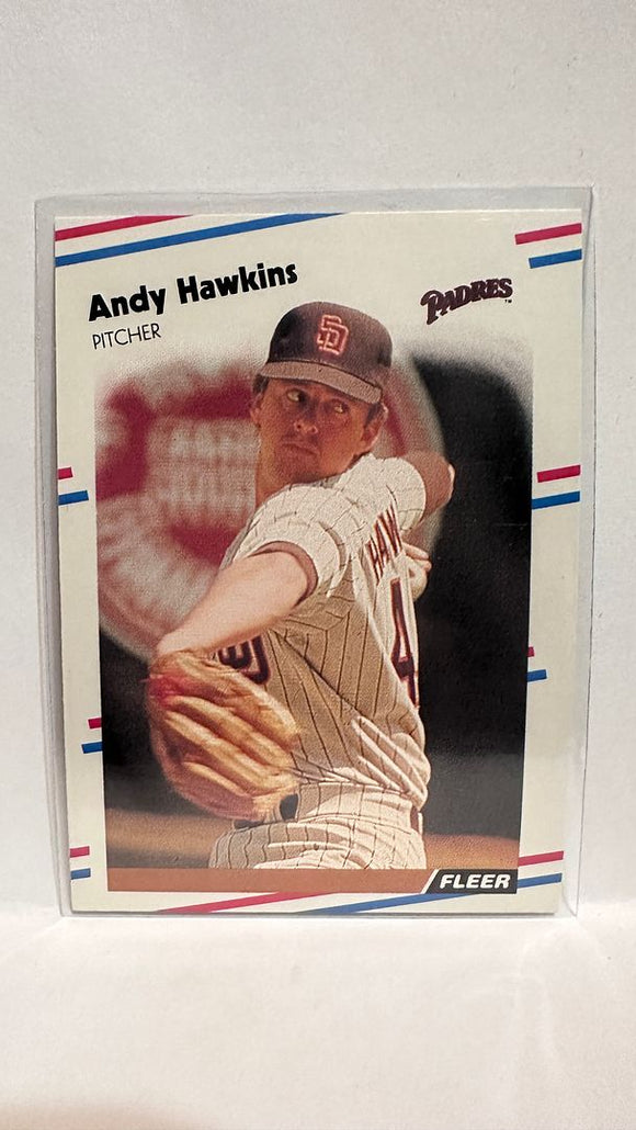 #586 Andy Hawkins  SAN Diego Padres 1988 Fleer Baseball Card