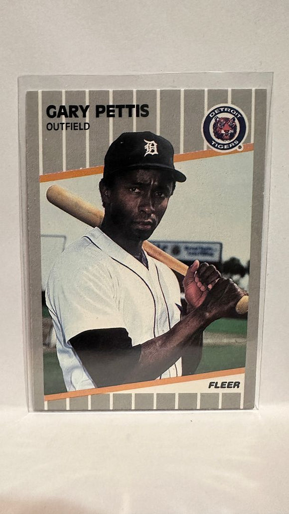 #141 Gary Pettis Detroit Tigers 1989 Fleer Baseball Card