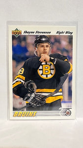 #332 Shayne Stevenson Boston Bruins 91-92 Upper Deck Hockey Card