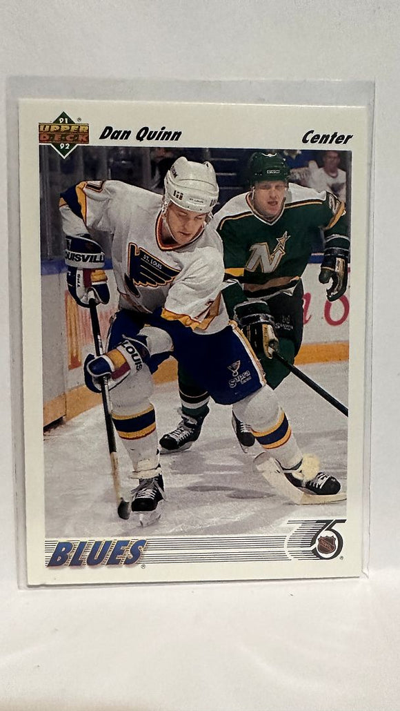 #358 Dan Quinn St Louis Blues 91-92 Upper Deck Hockey Card