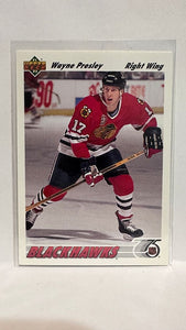 #371 Wayne Presley Chicago Blackhawks 91-92 Upper Deck Hockey Card