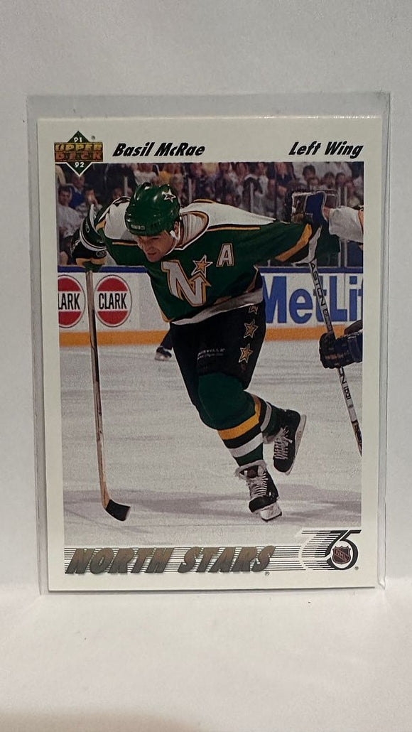 #388 Basil McRae Minnesota North Stars 91-92 Upper Deck Hockey Card