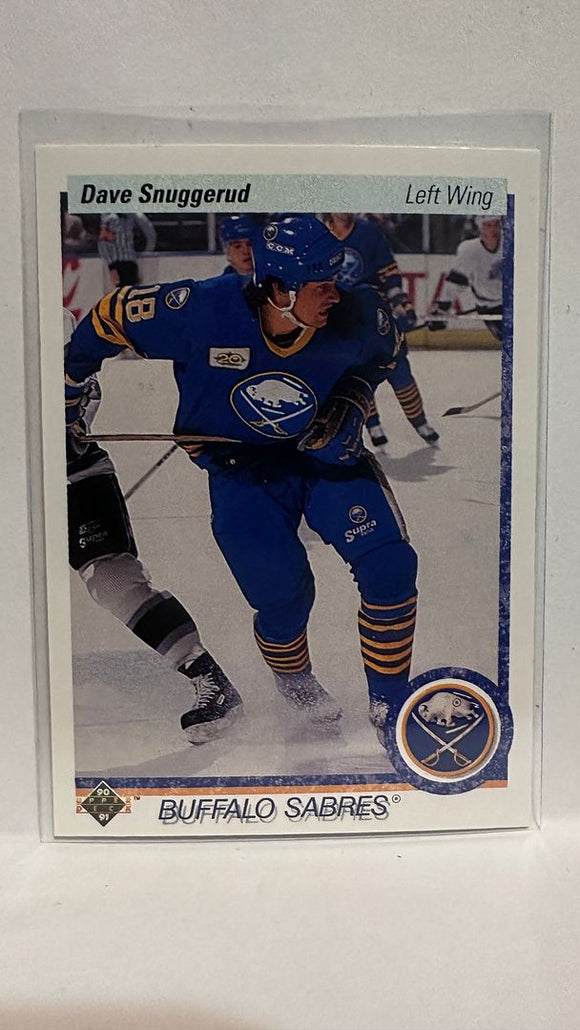 #189 Dave Snuggerud Buffalo Sabres 90-91 Upper Deck Hockey Card