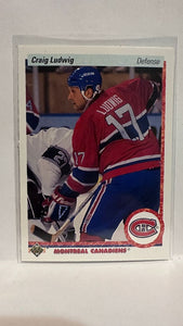 #186 Craig Ludwig Montreal Canadiens 90-91 Upper Deck Hockey Card