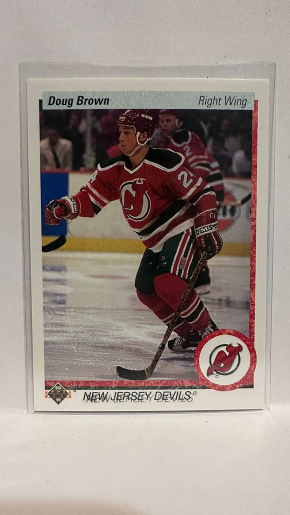 #159 Doug Brown New Jersey Devils 90-91 Upper Deck Hockey Card