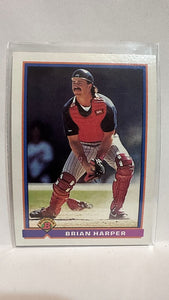 #333 Brian Harper Minnesota Twins 1991 Bowman Baseball Card