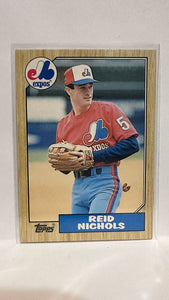 #87T Reid Nichols Montreal Expos 1987 Topps Baseball Card