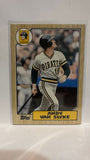 #124T Andy Van Slyke Pittsburgh Pirates 1987 Topps Baseball Card