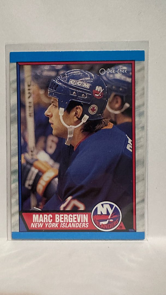 #249 Marc Bergevin New York Islanders 89-90 O-Pee-Chee Hockey Card