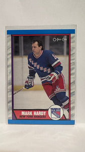 #252 Mark Hardy New York Rangers 89-90 O-Pee-Chee Hockey Card