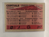 #317 Team Card Washington Capitals 89-90 O-Pee-Chee Hockey Card