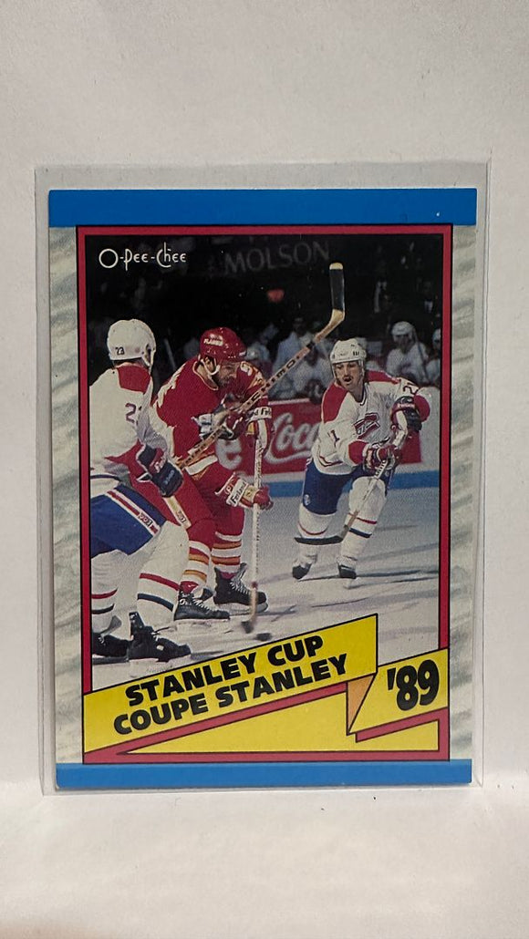 #329 Stanley Cup Calgary Flames 89-90 O-Pee-Chee Hockey Card