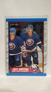 #120 Jeff Norton New York Islanders 89-90 O-Pee-Chee Hockey Card