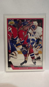 #402 Stephan Lebeau Montreal Canadiens 93-94 Upper Deck Hockey Card