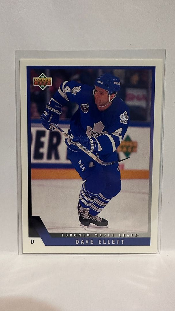 #215 Dave Ellett  Toronto Maple Leafs 93-94 Upper Deck Hockey Card