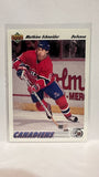 #328 Mathieu Schneider Montreal Canadiens 91-92 Upper Deck Hockey Card