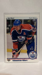 #146 Jari Kurri Edmonton Oilers 90-91 Upper Deck Hockey Card