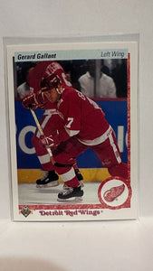 #134 Gerard Gallant Detroit Red Wings 90-91 Upper Deck Hockey Card