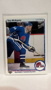 #340 Tony McKegney Quebec Nordiques 90-91 Upper Deck Hockey Card