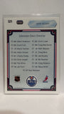 #321 Mark Messier Checklist Edmonton Oilers 90-91 Upper Deck Hockey Card