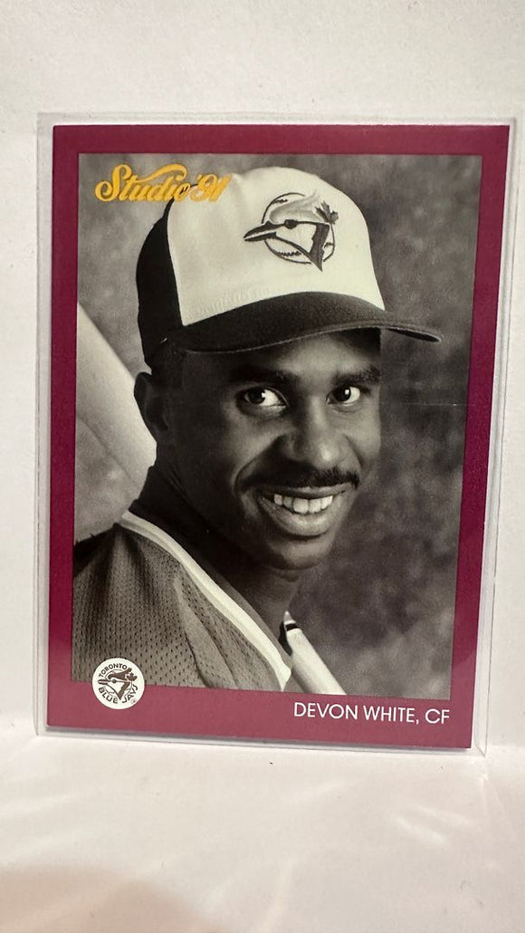 #139 Devon White Toronto Blue Jays 1991 Studio Baseball Card