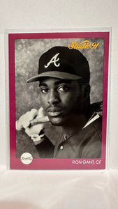 #144 Ron Gant Atlanta Braves 1991 Studio Baseball Card