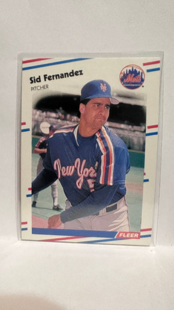 #134 Sid Fernandez New York Mets 1988 Fleer Baseball Card