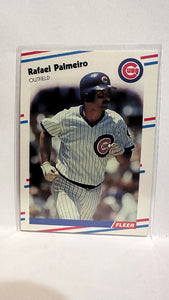 #429 Rafael Palmeiro Chicago Cubs 1988 Fleer Baseball Card