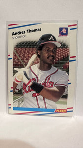 #551 Andres Thomas Atlanta Braves 1988 Fleer Baseball Card