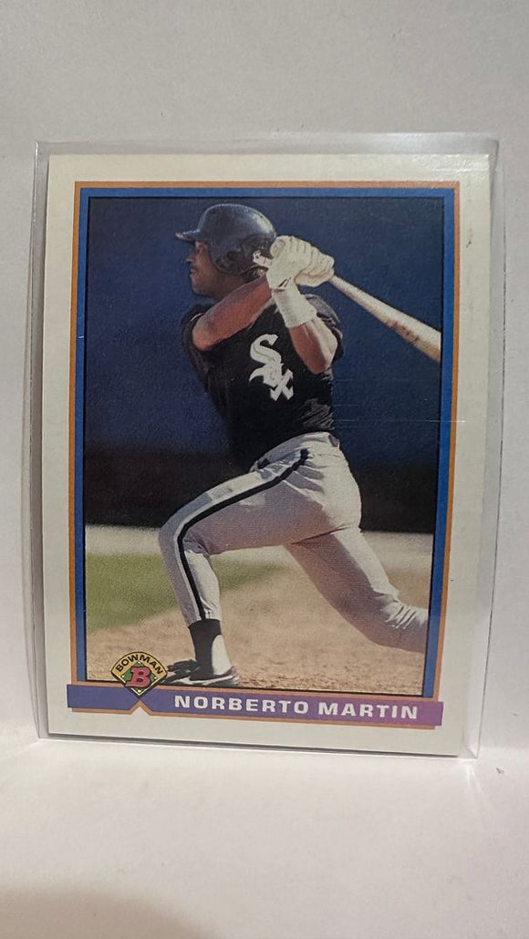 #346 Norberto Martin Chicago White Sox 1991 Bowman Baseball Card