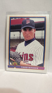 #332 Todd Ritchie Minnesota Twins 1991 Bowman Baseball Card