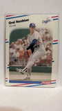 #518 Orel Hershiser Los Angeles Dodgers 1988 Fleer Baseball Card