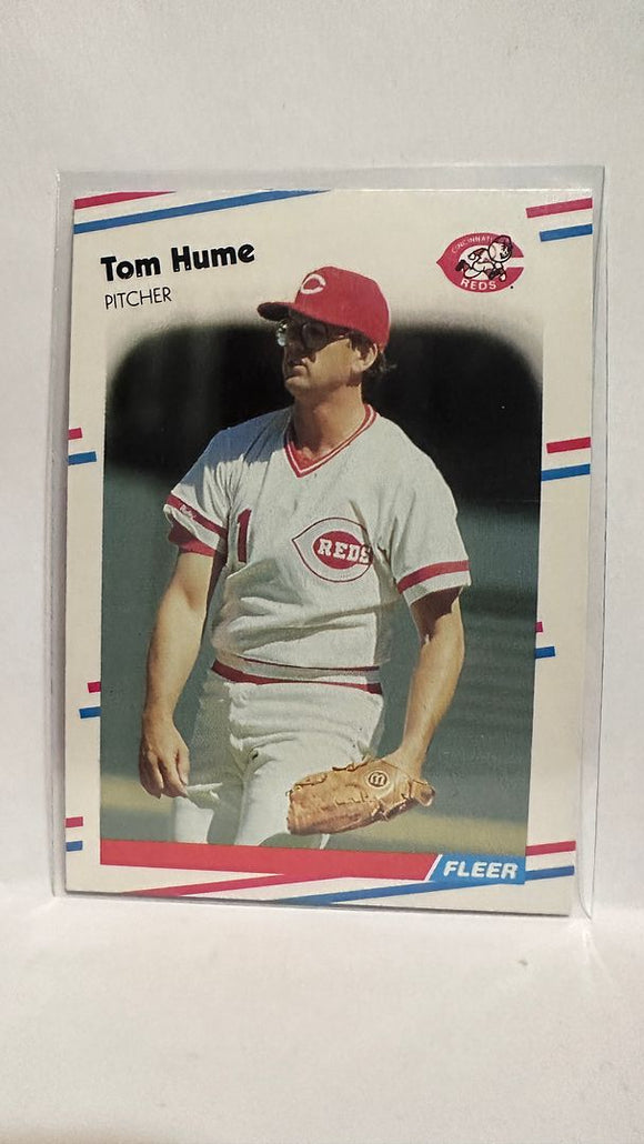 #236 Tom Hume Cincinnati Reds 1988 Fleer Baseball Card