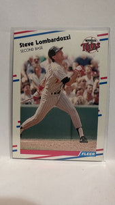 #16 Steve Lombardozzi Minnesota Twins 1988 Fleer Baseball Card