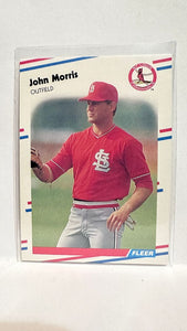 #43 John Morris St Louis Cardinals 1988 Fleer Baseball Card