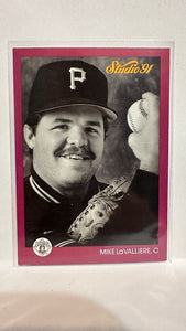 #226 Mike LaValliere Pittsburgh Pirates 1991 Studio Baseball Card