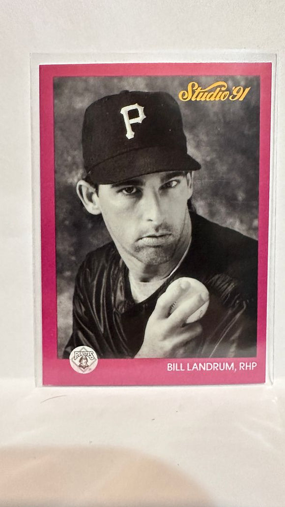 #225 Bill Landrum Pittsburgh Pirates 1991 Studio Baseball Card